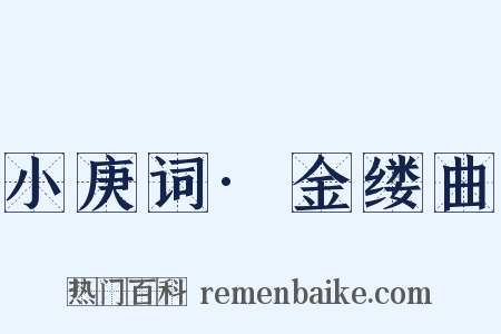 小庚词·金缕曲是什么意思的图片